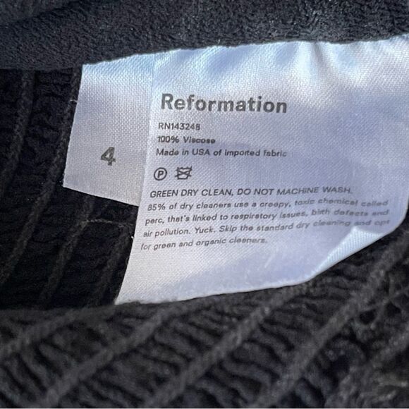 REFORMATION Woman Top Cropped Spaghetti Straps hall top Black size 4 - Picture 4 of 9